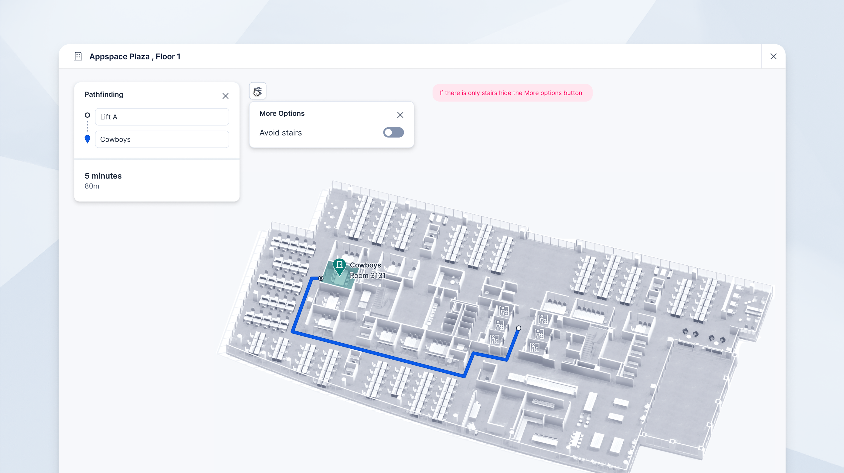 End-user view of the Pathfinding feature