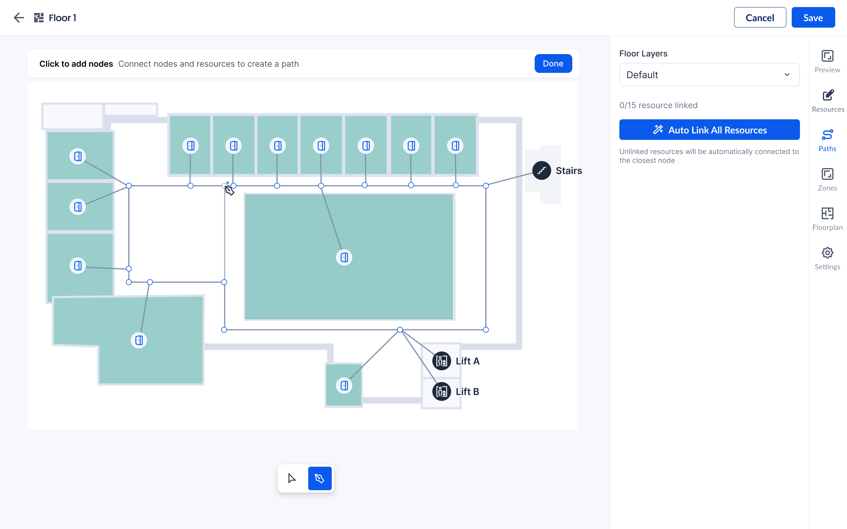 Path tracing and editing UI